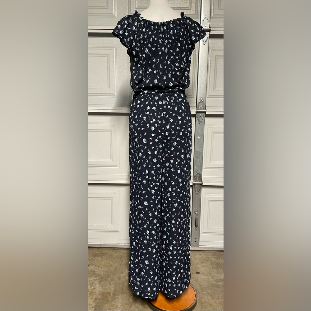 CeCe Floral Off-Shoulder Jumpsuit